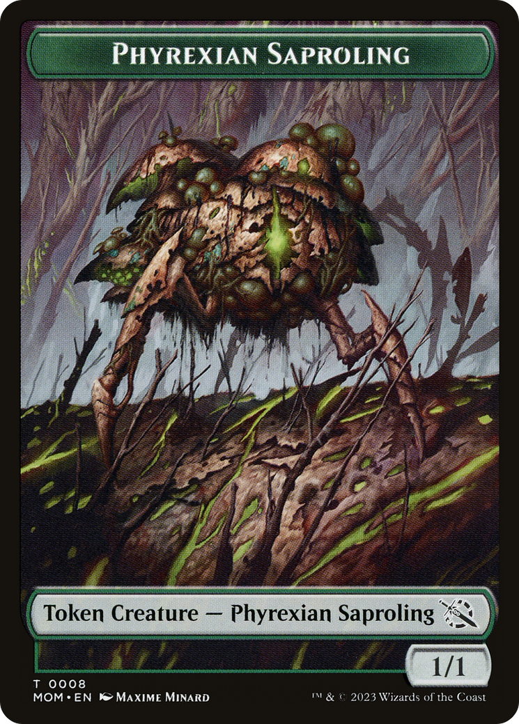 Treasure (20) // Phyrexian Saproling Double-Sided Token [March of the Machine Tokens] | Gaming Infinity