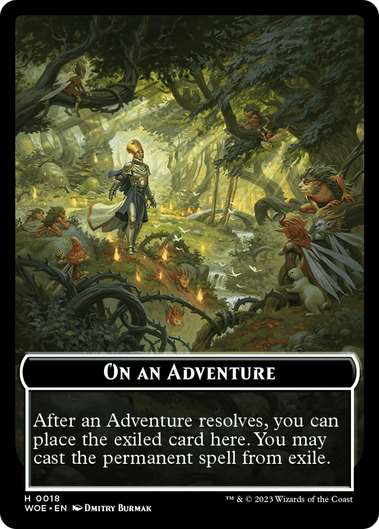 On an Adventure Emblem [Wilds of Eldraine Tokens] | Gaming Infinity