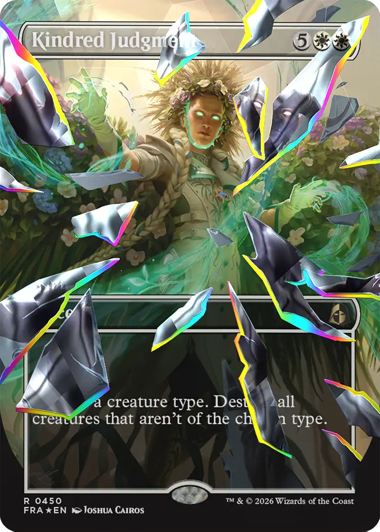 Kindred Judgment (Borderless) (Facet Foil) [Reality Fracture] | Gaming Infinity