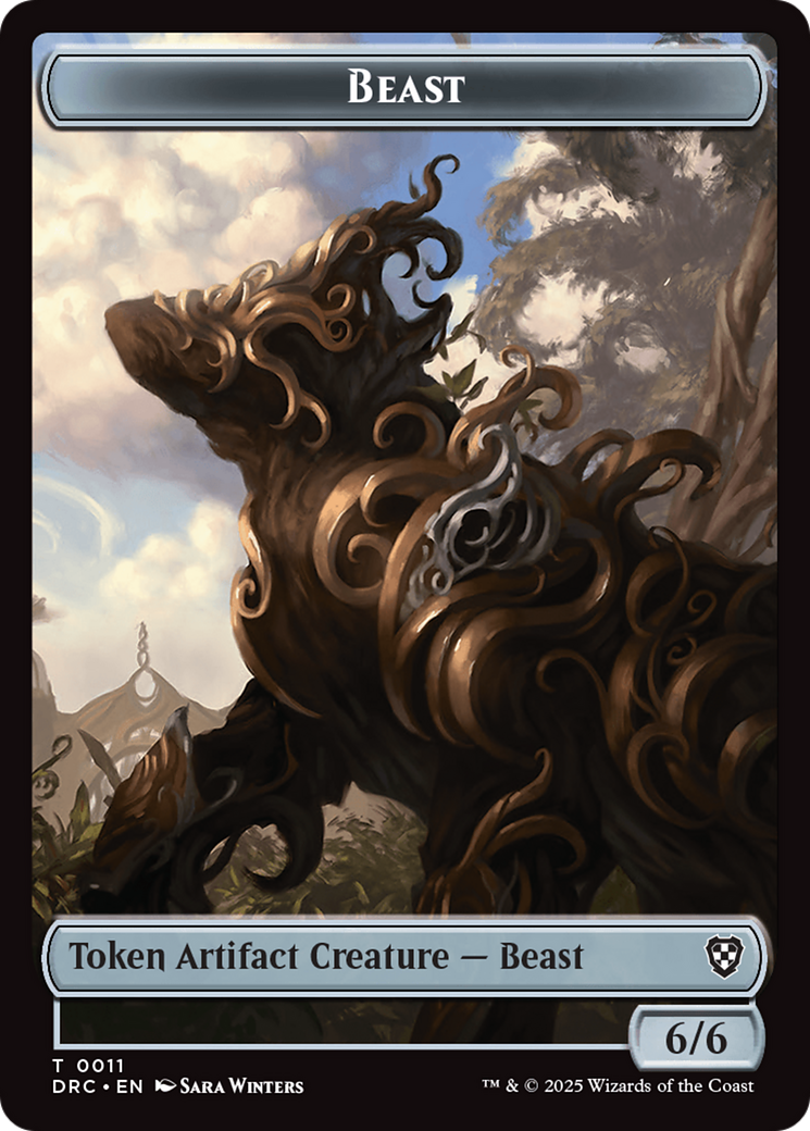 Construct // Beast (0011) Double-Sided Token [Aetherdrift Tokens] | Gaming Infinity