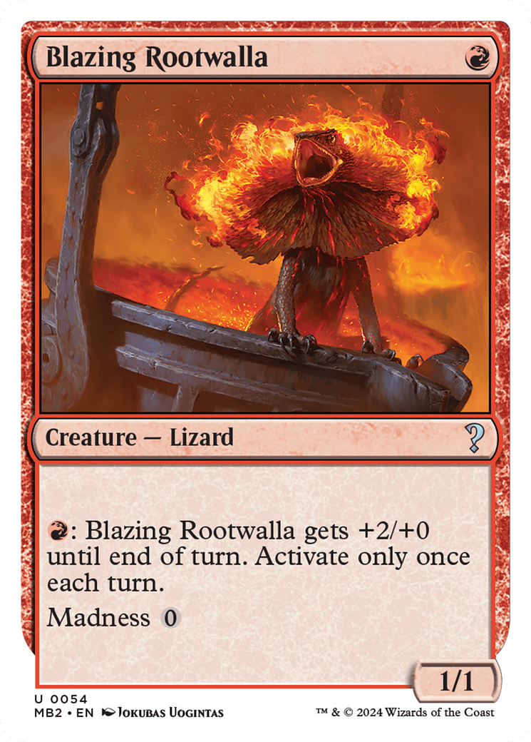 Blazing Rootwalla (White Border) [Mystery Booster 2] | Gaming Infinity