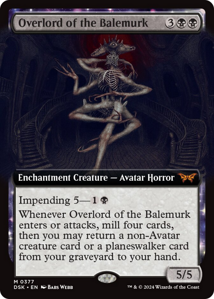 Overlord of the Balemurk (Extended Art) [Duskmourn: House of Horror] | Gaming Infinity