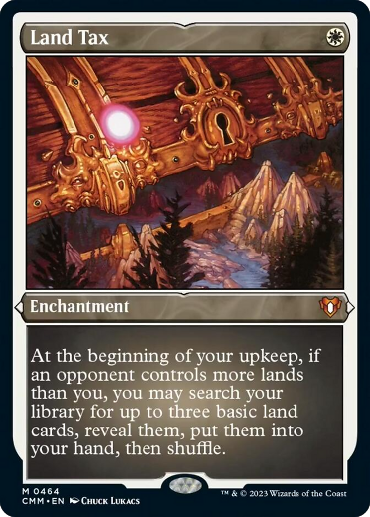 Land Tax (Foil Etched) [Commander Masters] | Gaming Infinity