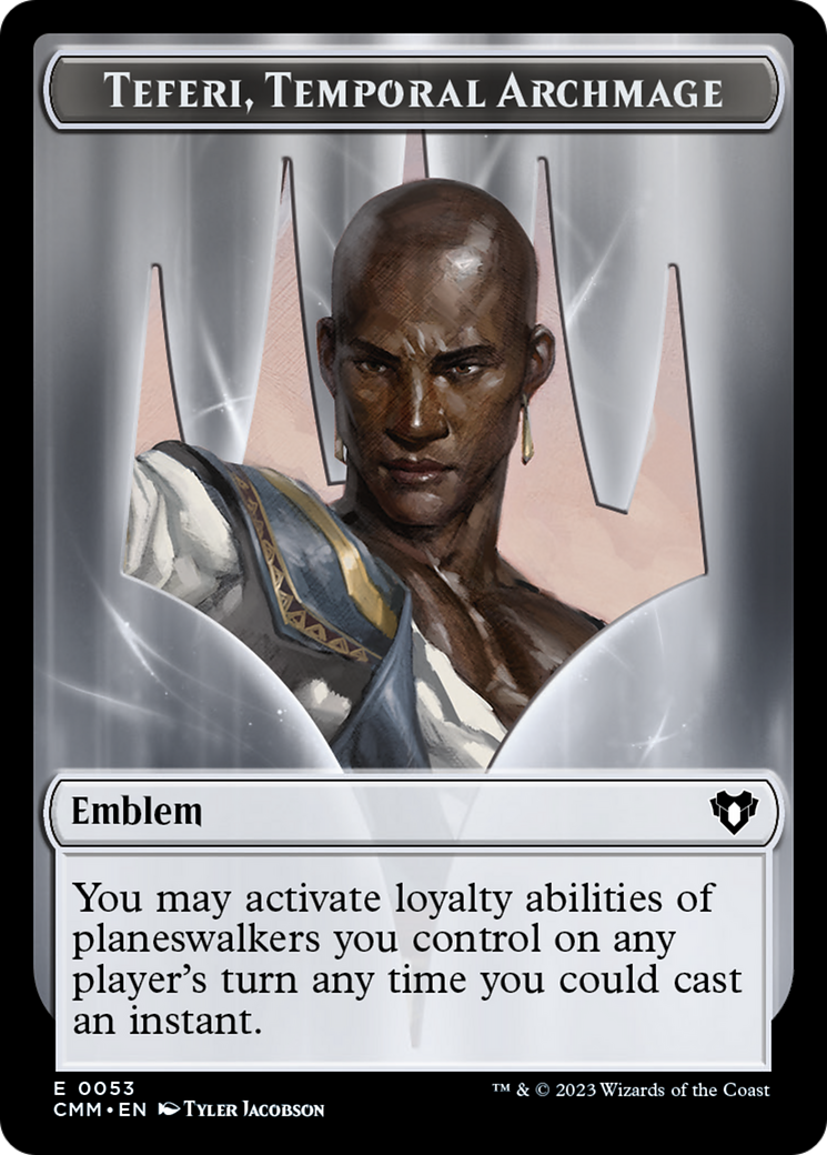 Teferi, Temporal Archmage Emblem [Commander Masters Tokens] | Gaming Infinity