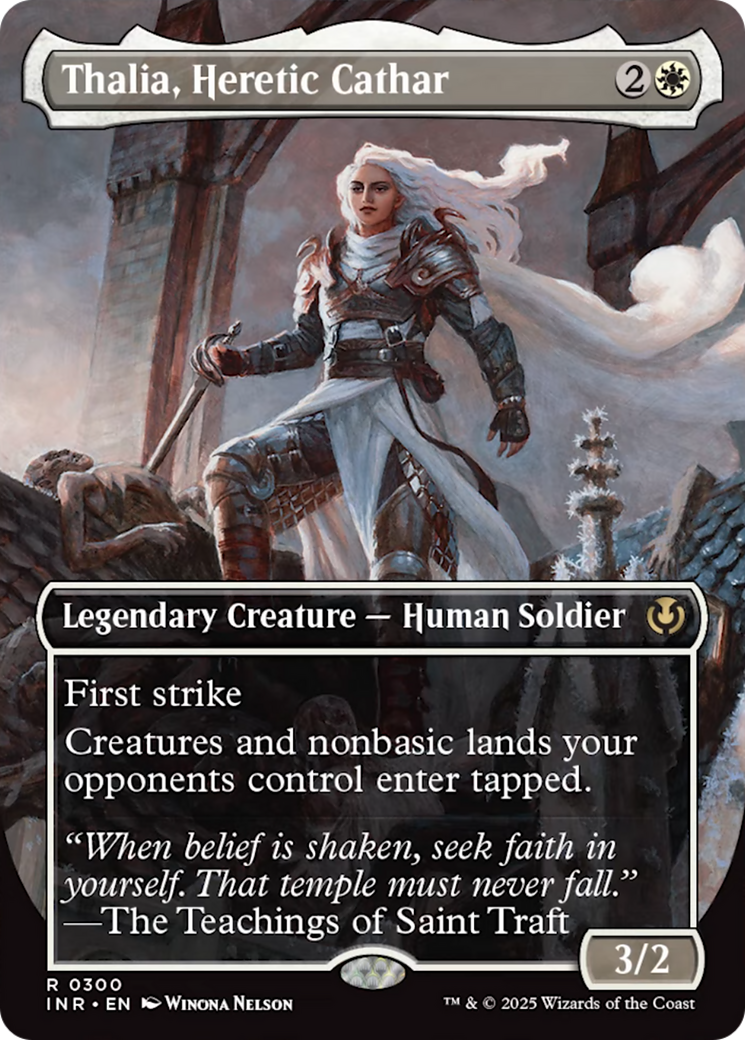 Thalia, Heretic Cathar (borderless) [Innistrad Remastered] | Gaming Infinity