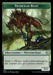 Rebel // Phyrexian Beast Double-Sided Token [Phyrexia: All Will Be One Tokens] | Gaming Infinity