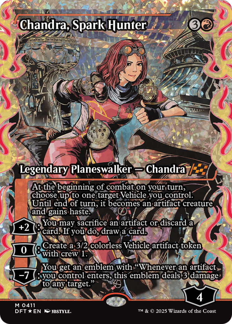 Chandra, Spark Hunter (Showcase) (Fracture Foil) [Aetherdrift] | Gaming Infinity