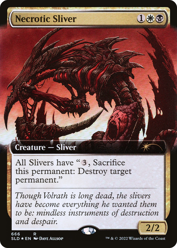 Necrotic Sliver (Extended Art) [Secret Lair Drop Promos] | Gaming Infinity