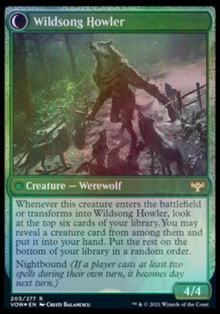 Howlpack Piper // Wildsong Howler [Innistrad: Crimson Vow Prerelease Promos] | Gaming Infinity