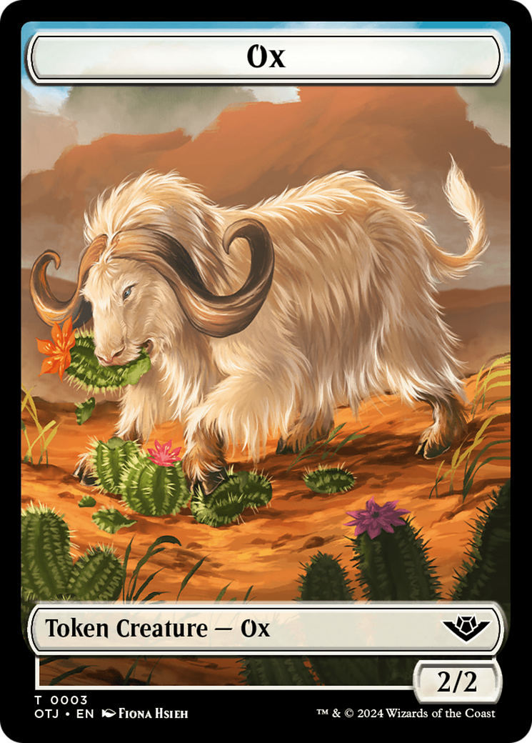 Ox Token [Outlaws of Thunder Junction Tokens] | Gaming Infinity