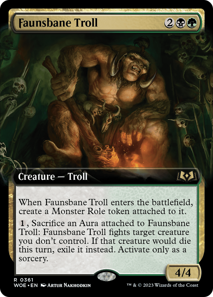 Faunsbane Troll (Extended Art) [Wilds of Eldraine] | Gaming Infinity