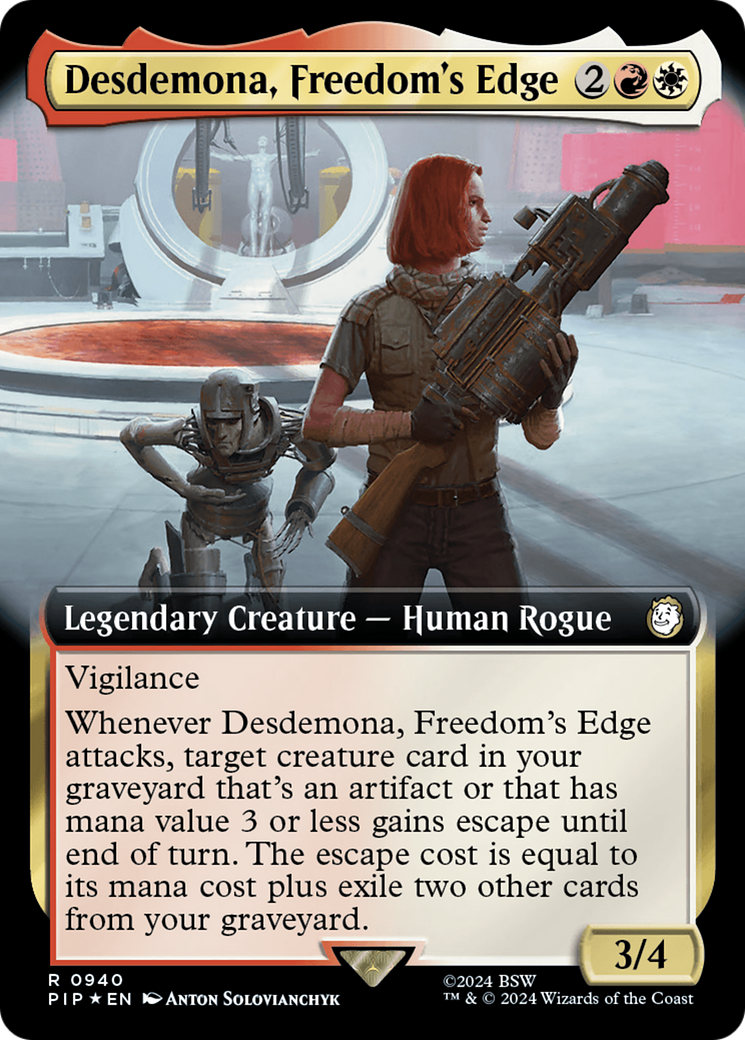 Desdemona, Freedom's Edge (Extended Art) (Surge Foil) [Fallout] | Gaming Infinity