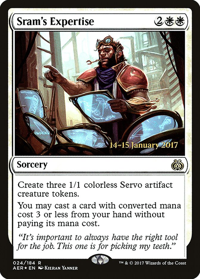 Sram's Expertise [Aether Revolt Prerelease Promos] | Gaming Infinity