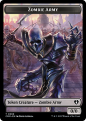 Human Warrior // Zombie Army Double-Sided Token [Commander Masters Tokens] | Gaming Infinity