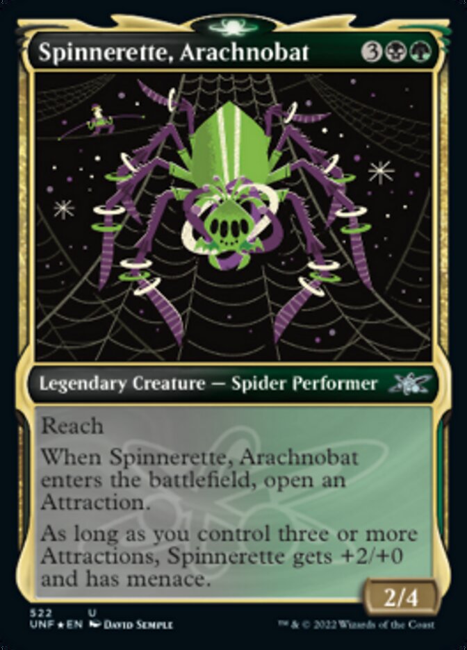 Spinnerette, Arachnobat (Showcase) (Galaxy Foil) [Unfinity] | Gaming Infinity