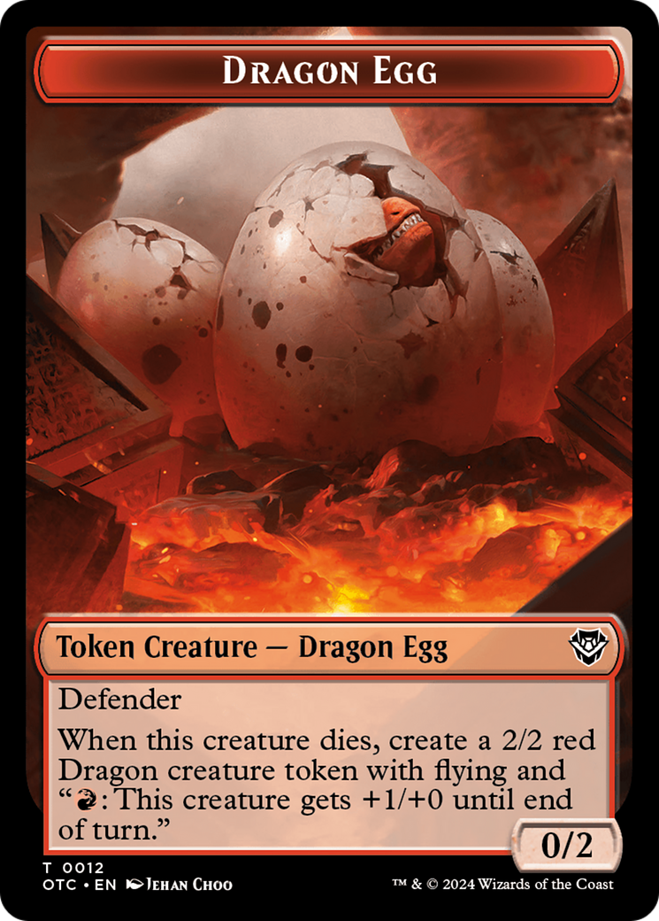 Dragon Egg // Dragon Double-Sided Token [Outlaws of Thunder Junction Commander Tokens] | Gaming Infinity