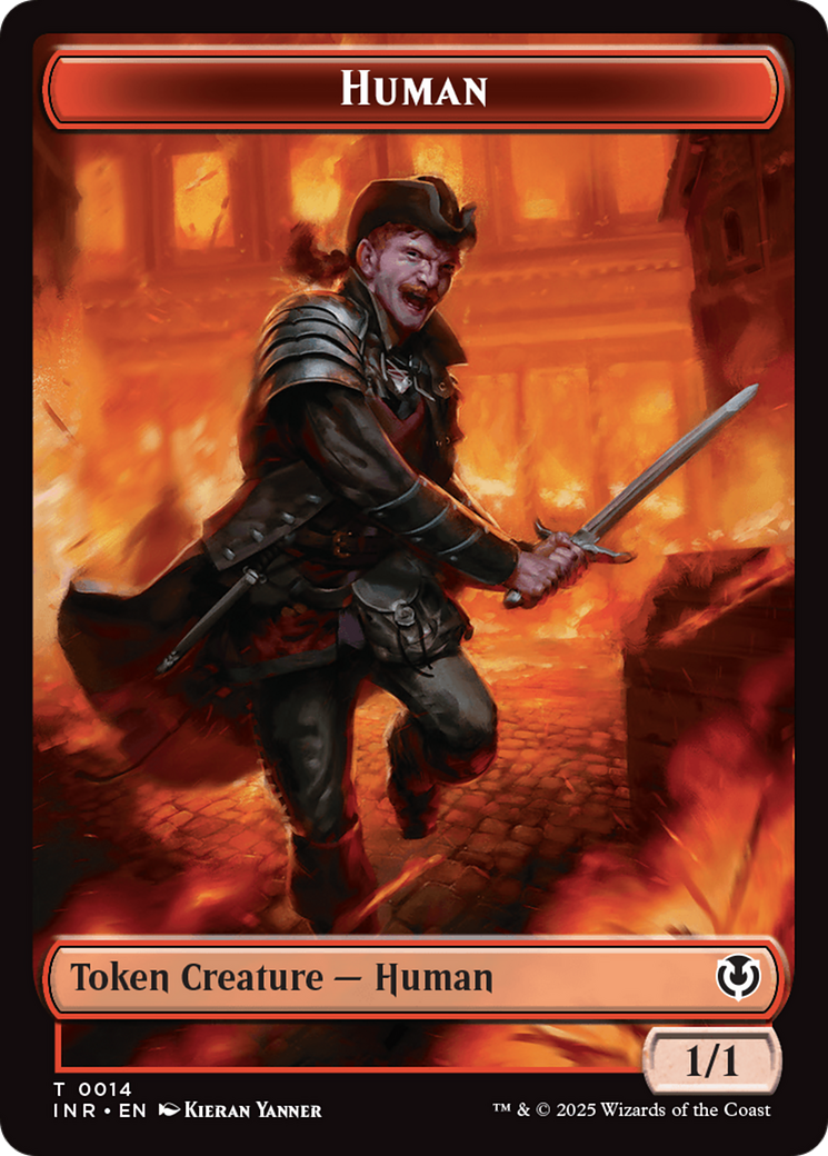 Human (0014) // Emblem - Chandra, Dressed to Kill Double-Sided Token [Innistrad Remastered Tokens] | Gaming Infinity