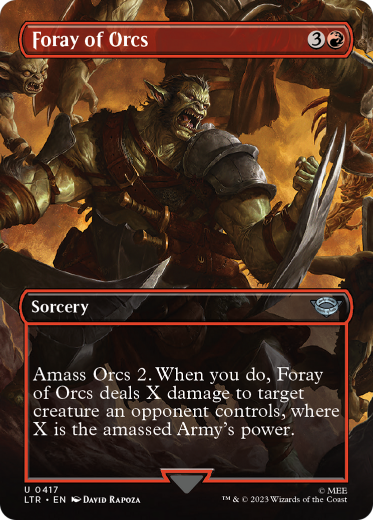 Foray of Orcs (Borderless Alternate Art) [The Lord of the Rings: Tales of Middle-Earth] | Gaming Infinity