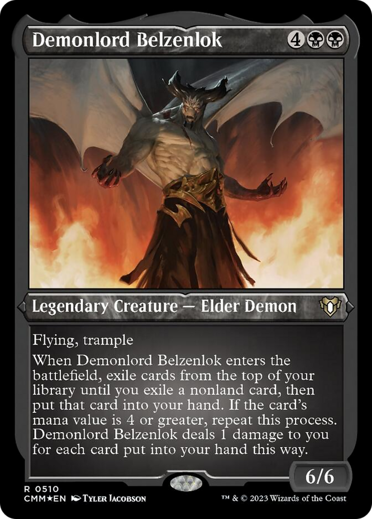 Demonlord Belzenlok (Foil Etched) [Commander Masters] | Gaming Infinity