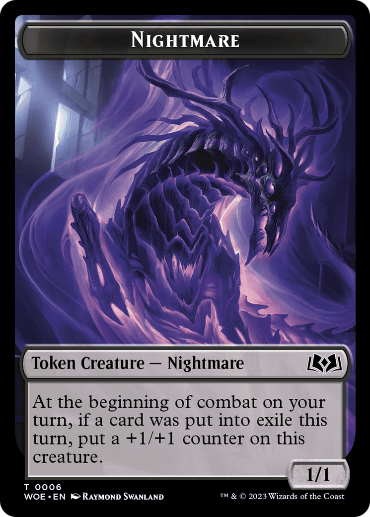 Nightmare // Food (0013) Double-Sided Token [Wilds of Eldraine Tokens] | Gaming Infinity