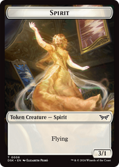 Spirit (0006) // Manifest Double-Sided Token [Duskmourn: House of Horror Tokens] | Gaming Infinity
