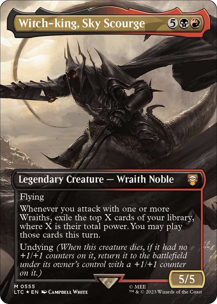 Witch-king, Sky Scourge (Borderless) (Surge Foil) [The Lord of the Rings: Tales of Middle-Earth Commander] | Gaming Infinity