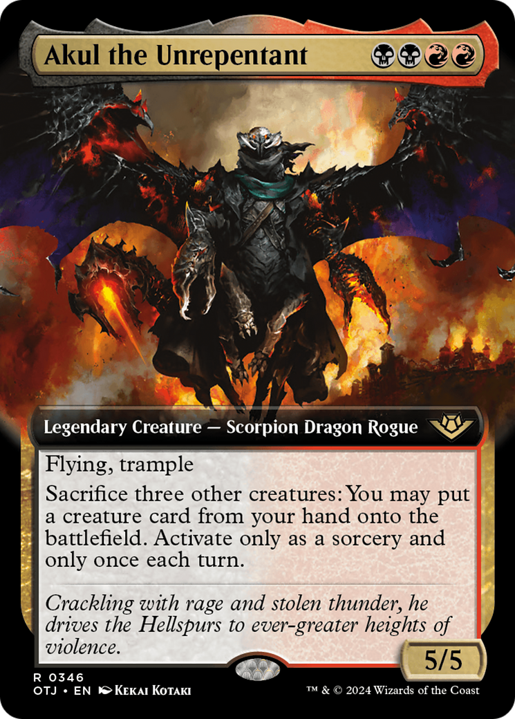 Akul the Unrepentant (Extended Art) [Outlaws of Thunder Junction] | Gaming Infinity