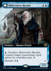 Malevolent Hermit // Benevolent Geist (Extended Art) [Innistrad: Midnight Hunt] | Gaming Infinity