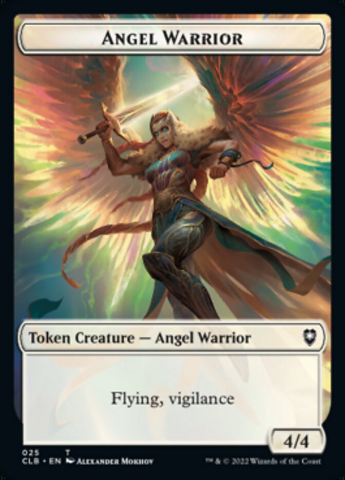 Kor Warrior // Angel Warrior Double-Sided Token [Commander Legends: Battle for Baldur's Gate Tokens] | Gaming Infinity