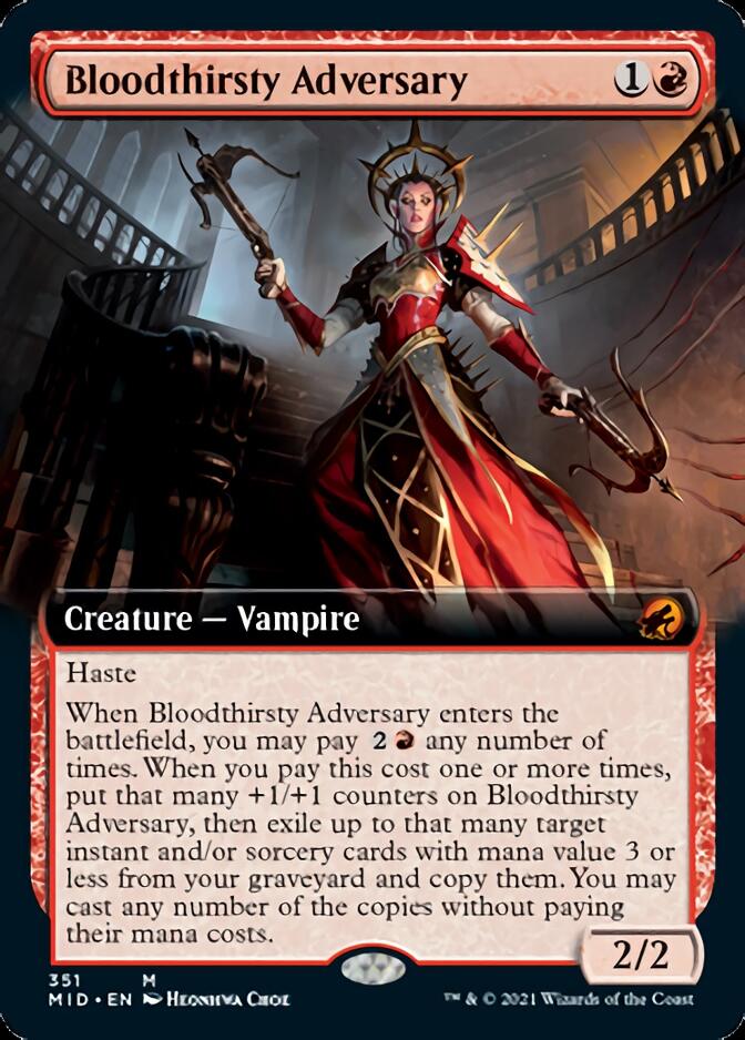 Bloodthirsty Adversary (Extended Art) [Innistrad: Midnight Hunt] | Gaming Infinity