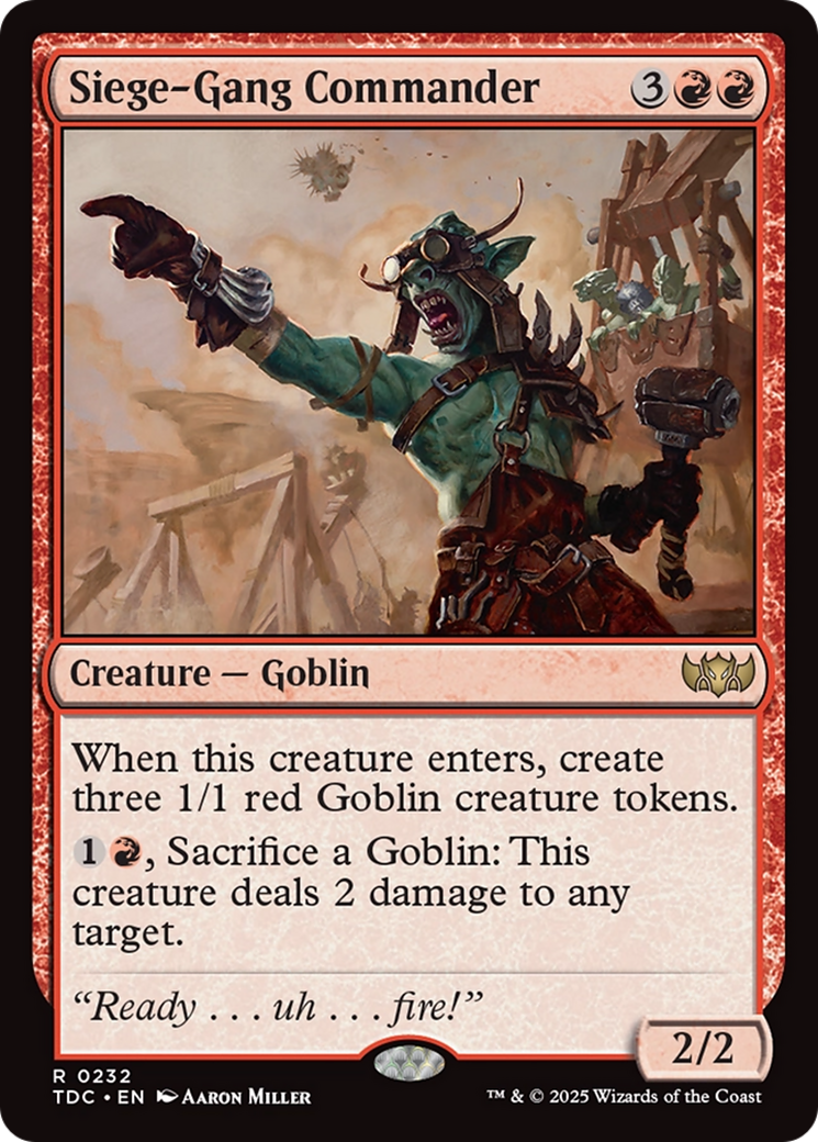 Siege-Gang Commander [Tarkir: Dragonstorm Commander] | Gaming Infinity