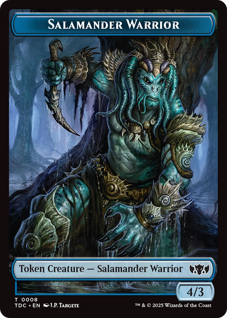 Salamander Warrior // Zombie Druid Double-Sided Token [Tarkir: Dragonstorm Commander Tokens] | Gaming Infinity