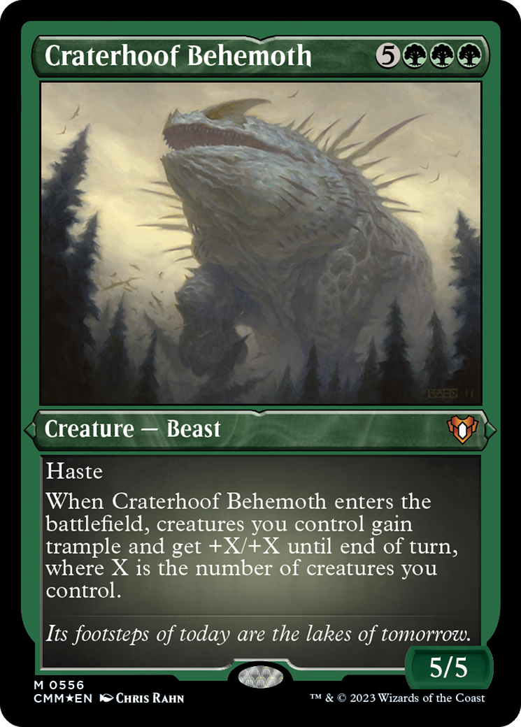 Craterhoof Behemoth (Foil Etched) [Commander Masters] | Gaming Infinity