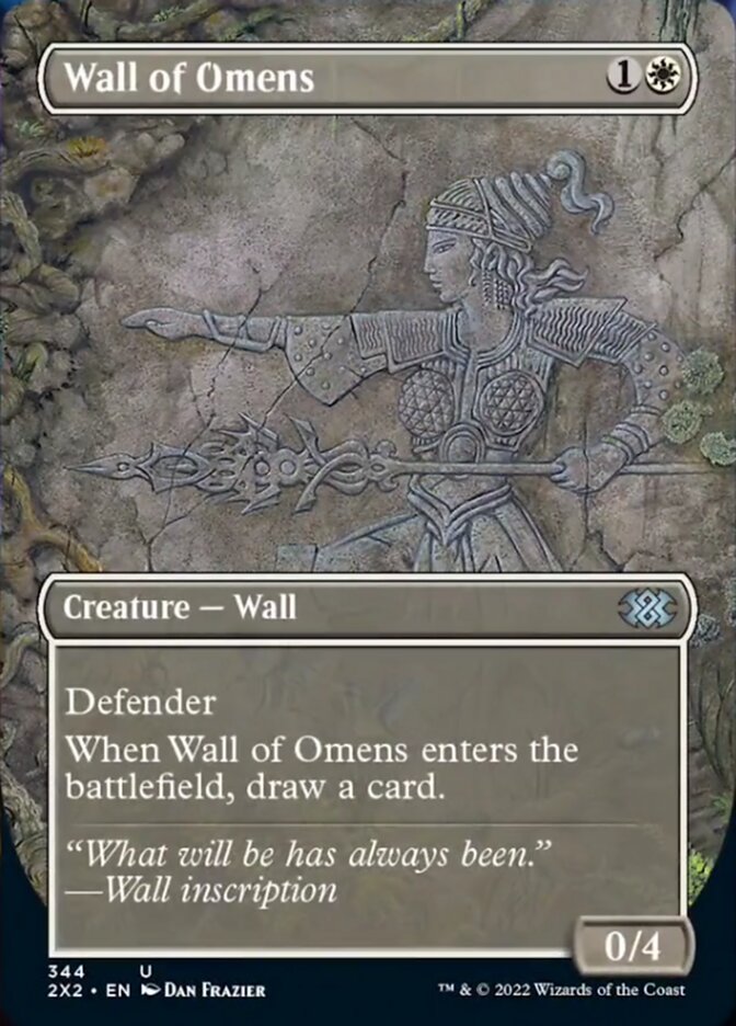 Wall of Omens (Borderless Alternate Art) [Double Masters 2022] | Gaming Infinity