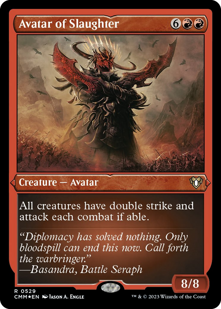 Avatar of Slaughter (Foil Etched) [Commander Masters] | Gaming Infinity