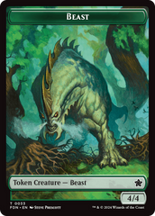 Dog // Beast (0033) Double-Sided Token [Foundations Tokens] | Gaming Infinity