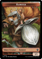 Hamster // Beast (024) Double-Sided Token [Bloomburrow Commander Tokens] | Gaming Infinity