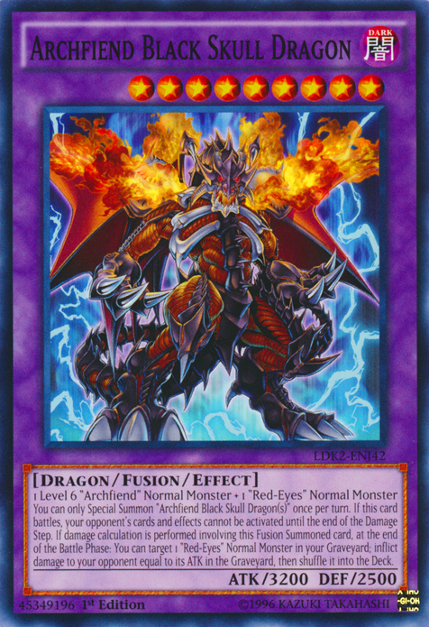 Archfiend Black Skull Dragon [LDK2-ENJ42] Common | Gaming Infinity