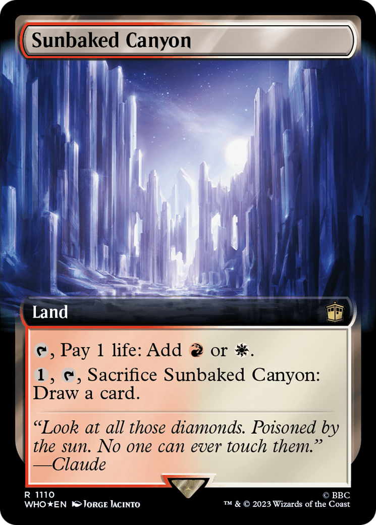 Sunbaked Canyon (Extended Art) (Surge Foil) [Doctor Who] | Gaming Infinity