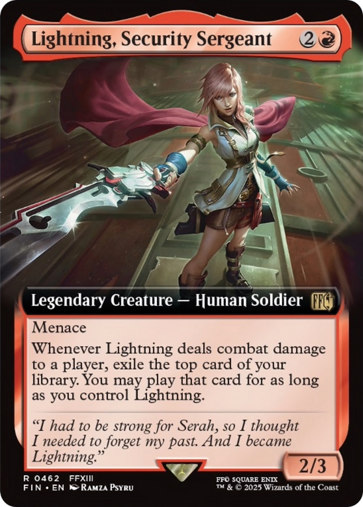 Lightning, Security Sergeant (Extended Art) [FINAL FANTASY] | Gaming Infinity