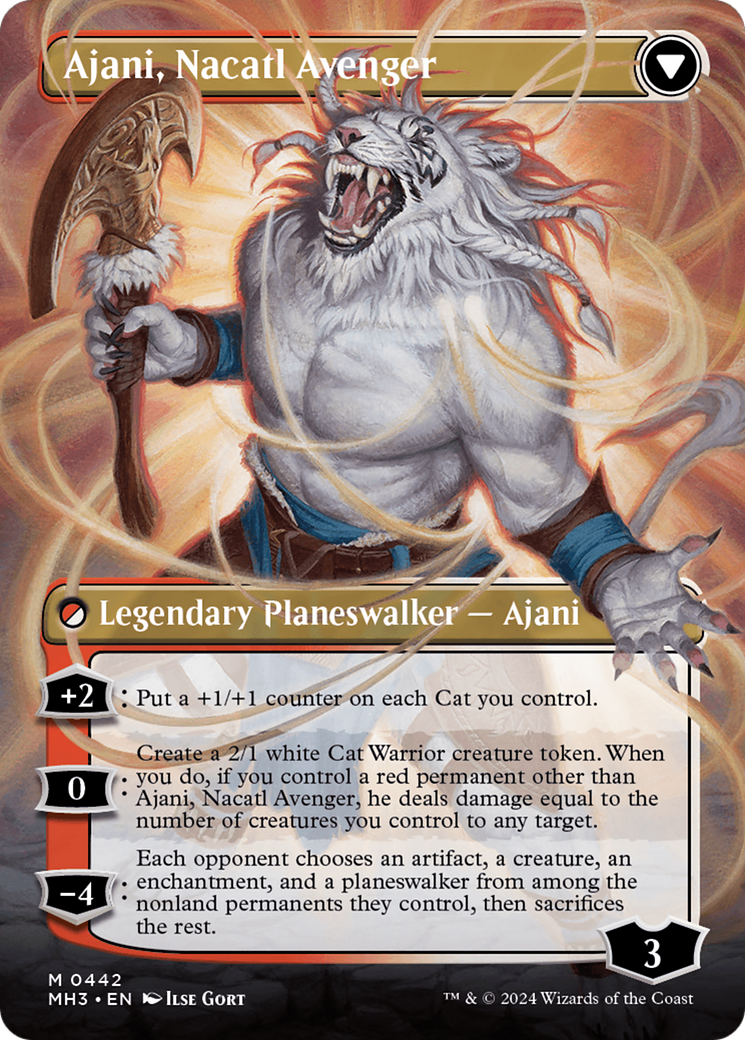 Ajani, Nacatl Pariah // Ajani, Nacatl Avenger (Borderless) [Modern Horizons 3] | Gaming Infinity