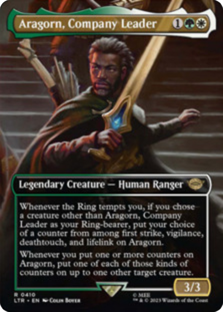 Aragorn, Company Leader (Borderless Alternate Art) [The Lord of the Rings: Tales of Middle-Earth] | Gaming Infinity