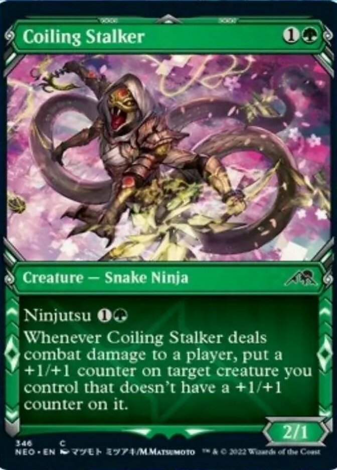 Coiling Stalker (Showcase Ninja) [Kamigawa: Neon Dynasty] | Gaming Infinity
