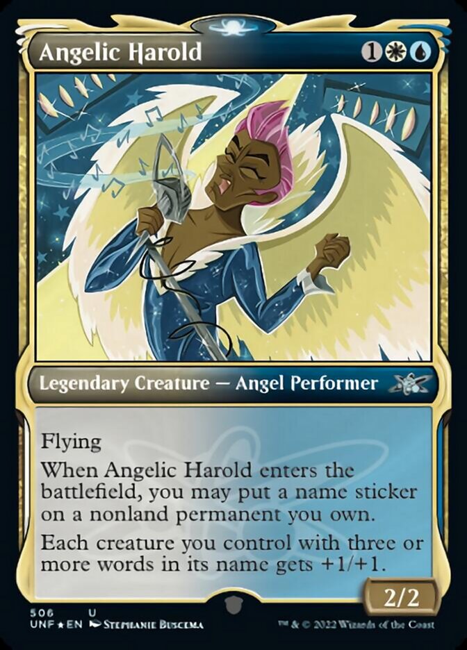 Angelic Harold (Showcase) (Galaxy Foil) [Unfinity] | Gaming Infinity