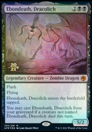 Ebondeath, Dracolich [Dungeons & Dragons: Adventures in the Forgotten Realms Prerelease Promos] | Gaming Infinity