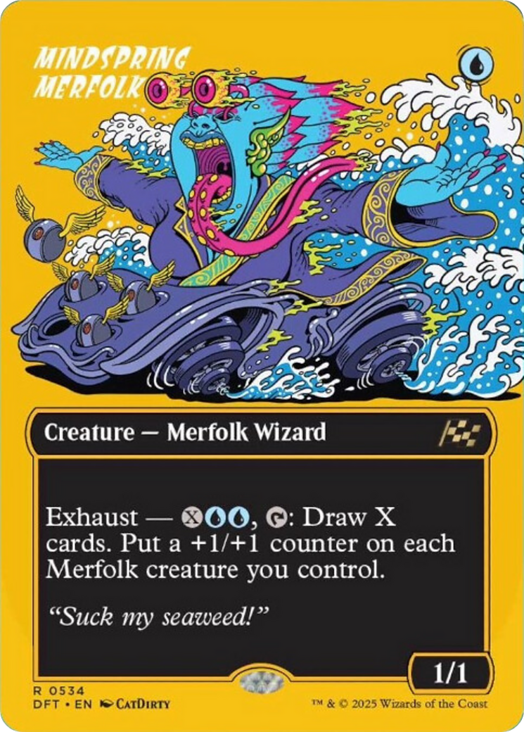 Mindspring Merfolk (Borderless) (First-Place Foil) [Aetherdrift] | Gaming Infinity