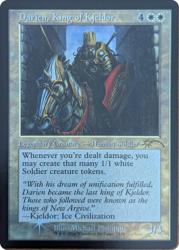 Darien, King of Kjeldor (7135) (Retro Frame) [Secret Lair Drop Series] | Gaming Infinity