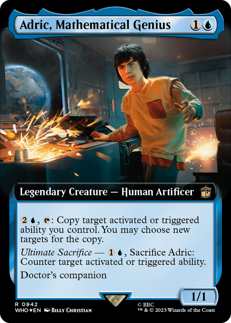 Adric, Mathematical Genius (Extended Art) (Surge Foil) [Doctor Who] | Gaming Infinity