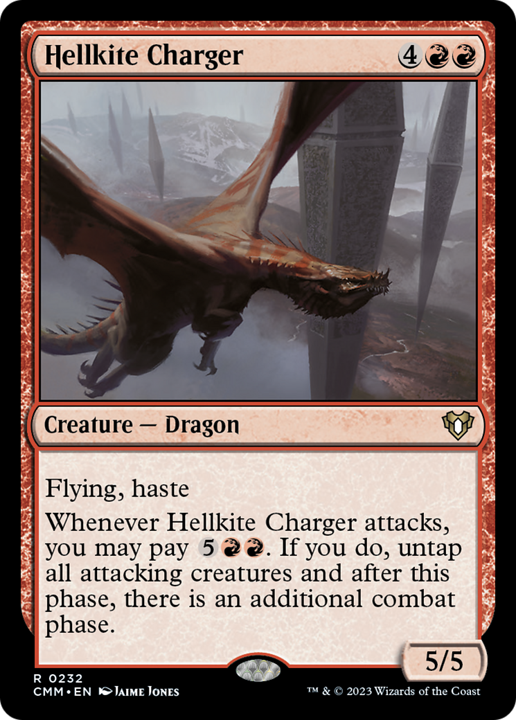 Hellkite Charger (Foil Etched) [Commander Masters] | Gaming Infinity