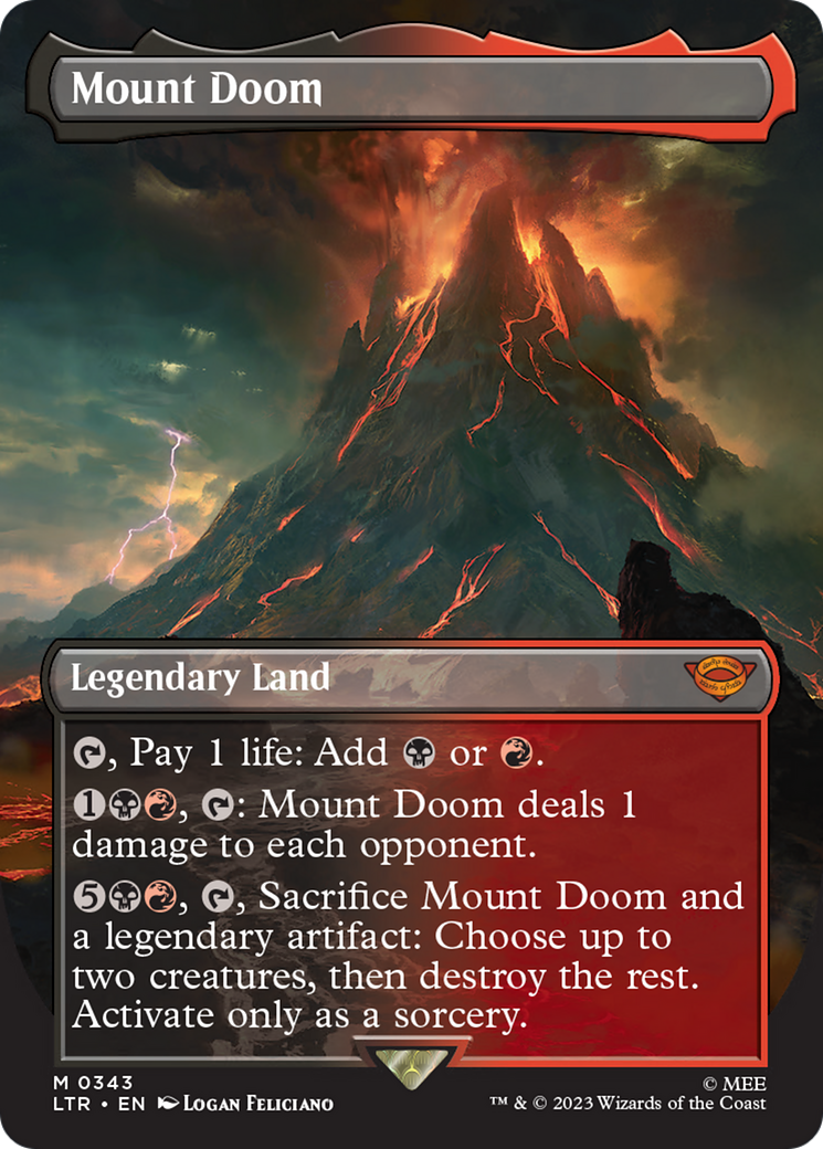 Mount Doom (Borderless Alternate Art) [The Lord of the Rings: Tales of Middle-Earth] | Gaming Infinity